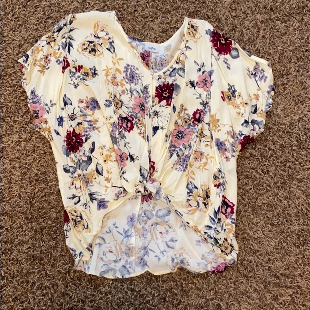 Floral high-low top